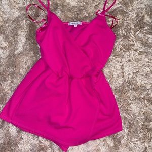 Hot pink romper
